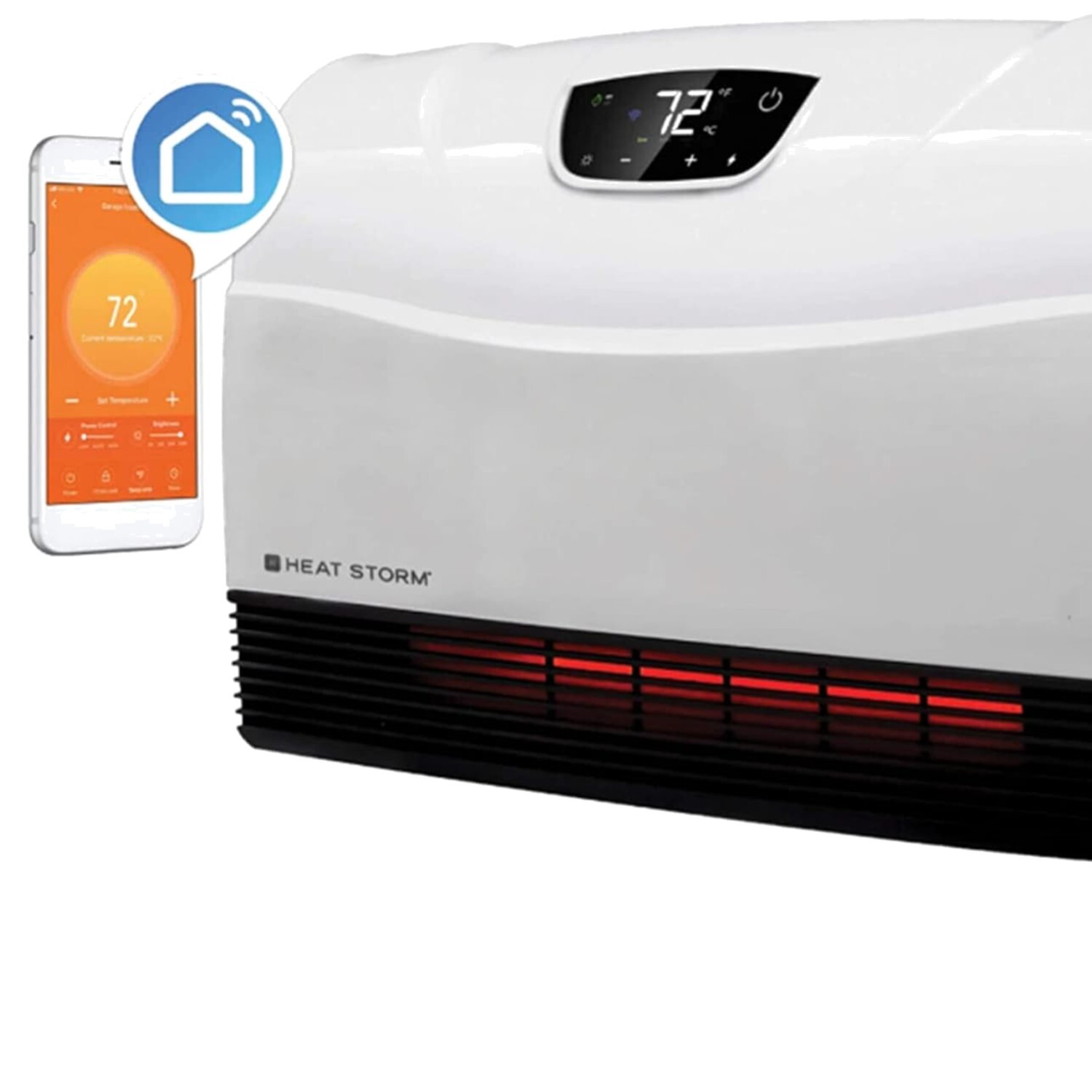 Smart Remote Wall Heater with Digital Thermostat & Washable Filters
