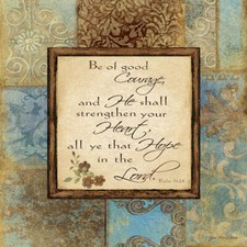 Ceramic Tile Mural Kitchen Backsplash - Courage - Inspiration Affirmation Art