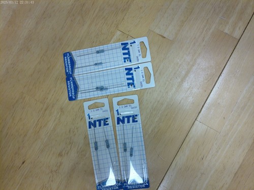 NTE ELECTRONICS 1 WATT 1.0 OHM 5% FLAMEPROOF RESISTOR 1W1D0 8PCS TOTAL,NOS - Picture 2 of 3