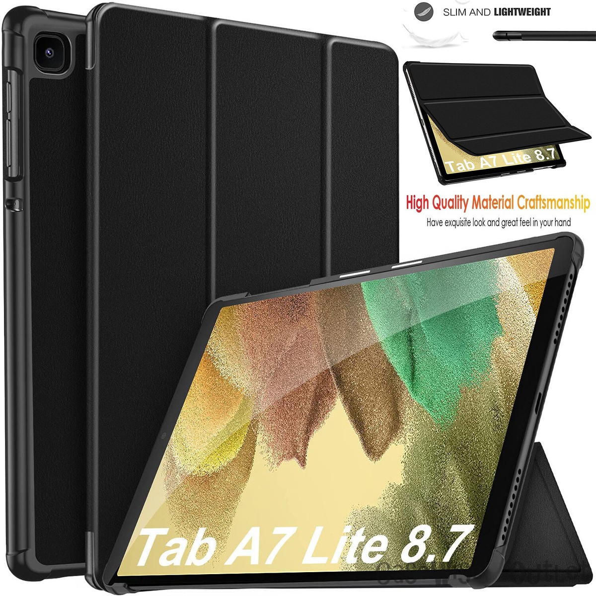 Samsung Galaxy Tab A7 Lite Case Leather Smart Magnetic Stand
