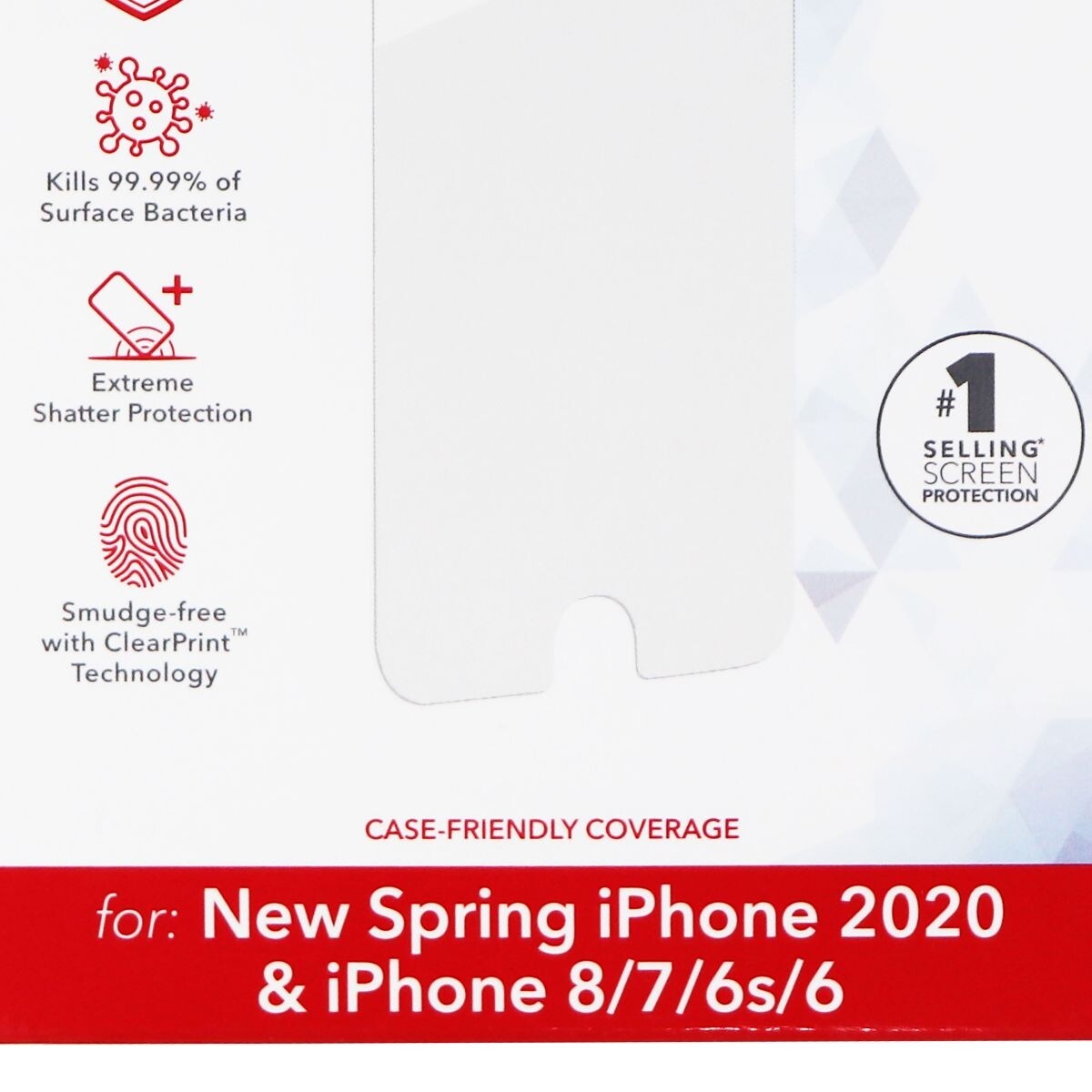 ZAGG Invisible Shield Elite+ Glass Screen Protector for iPhone 8/7/6s/6