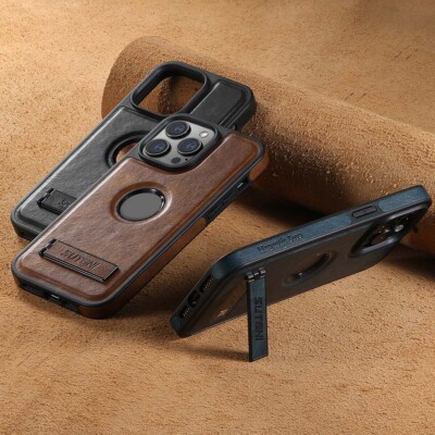 Für iPhone 15 14 13 12 11 Pro Plus Max PU Leder Handyhülle Magnet Ständer Fall*