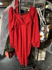 NWT Boohoo Red Dress Size 10