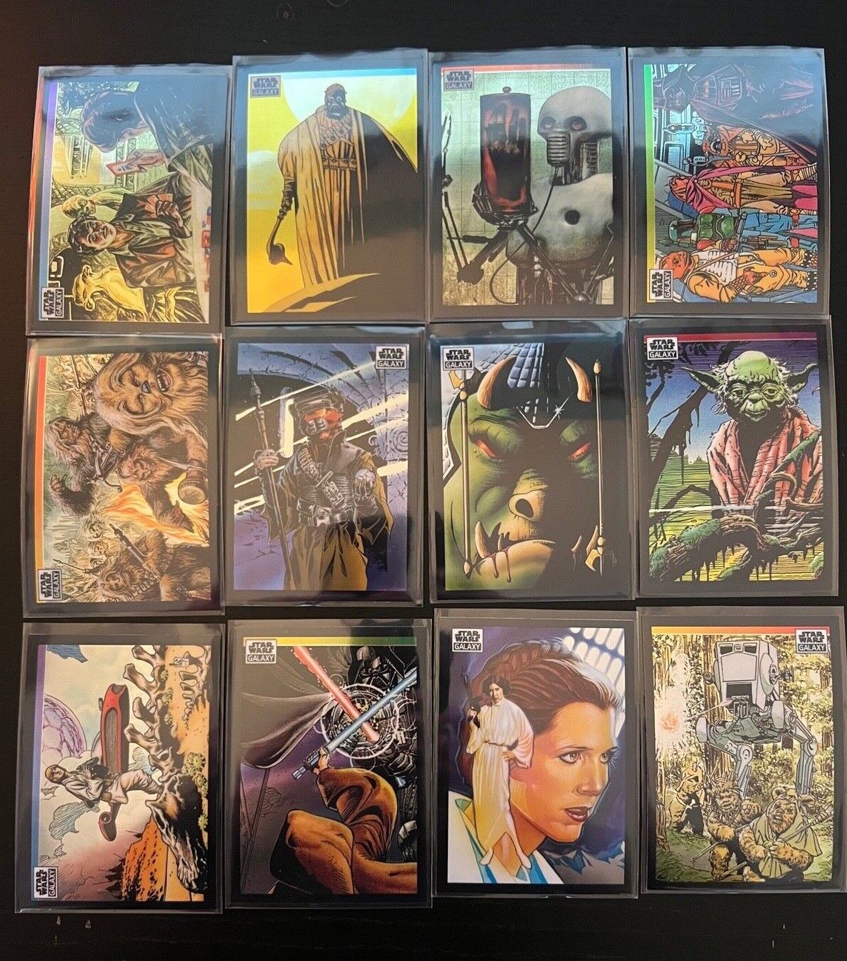 2022 Topps Star Wars Galaxy Chrome - Base + Refractor Cards 