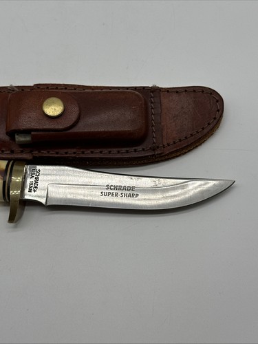 Schrade Super Sharp Uncle Henry 153UH Fixed 5" Blade Knife W/ sheath - Picture 2 of 9
