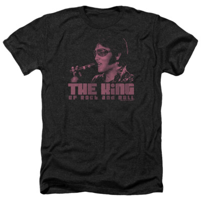 ELVIS PRESLEY THE KING Licensed Adult Men's Heather Band Tee Shirt SM-3XL