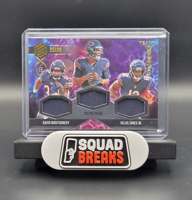 2022 Panini Elements Fields / Jones Jr. / Montgomery Bears Team Chemistry Patch
