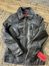 Vintage Excelled Leather Ladies Jacket Size Medium Brown NWT Lined