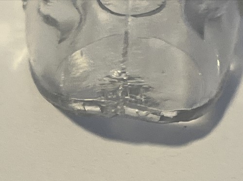 Crystal Glass Shoe Floral Print Scallop Trim 5" Long 2" Tall - Picture 6 of 17
