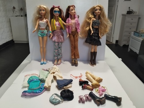 Lot n°2, 4 barbie My Scene avec accessoires