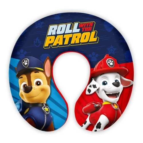SEVEN POLSKA Bequemes Kinder Nackenkissen – Bunte Nackenrolle Paw Patrol für Reisen & Zuhause