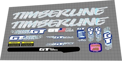 1991 GT Timberline Decal Set UK
