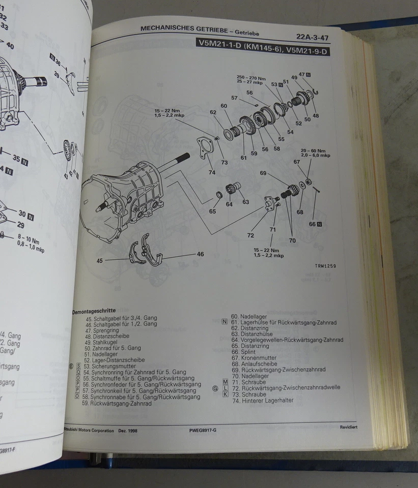 Manual de Taller Mitsubishi Caja Cambios L200/300 , Pajero, COLT Desde Año 1991 - Imagen 4 de 4