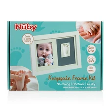 Nuby Baby Hand or Foot Print Keepsake Frame Kit - 3.5 x 5" Photo & Clay Print