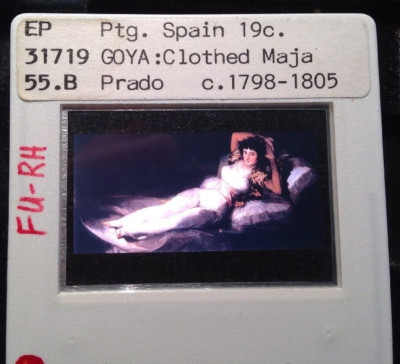 Francisco Goya ''Clothed Maja'' 35mm Spanish Romantic Art Slide