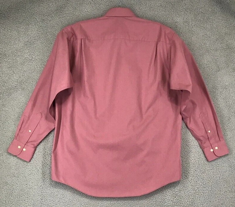 Camisa de vestir Enro para hombre talla 16 1/2 34-35 manga larga ultra popelina rosa polvorienta Foto 3 de 4