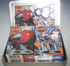 2003 Harley Davidson Motorcycles 2 Playing Cards Decks with Collector Tin NOS