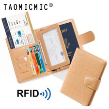 RFID Blocking USA Passport Holder Leather Travel ID Wallet Organizer Case Cover