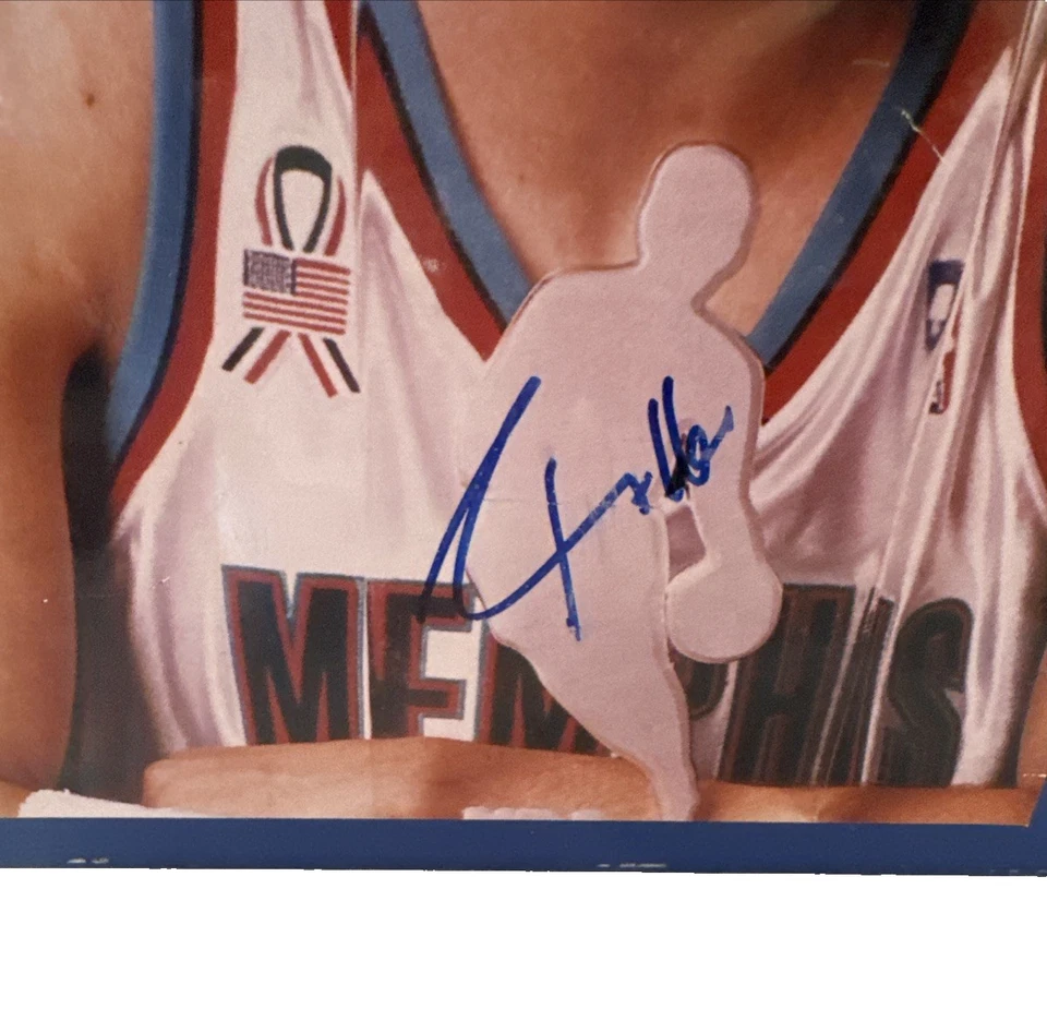 Placa fotográfica autógrafa de Pau Gasol de la NBA 2001-2002 estadísticas de novato Memphis Grizzlies Foto 3 de 4