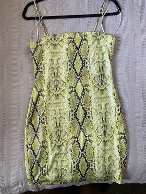 FASHION NOVA LIME GREEN SNAKE PRINT DRESS | eBay FASHION NOVA LIME GREEN SNAKE PRINT DRESS | eBay