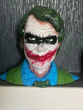 JOKER 3d printed Bust BLACK NOT PAINTED ( striaght off the printer ) version.