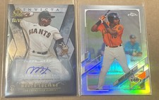 21 Bowman Marco Luciano Invicta Auto /99 And Topps Chrome Debut Refractor SP /99