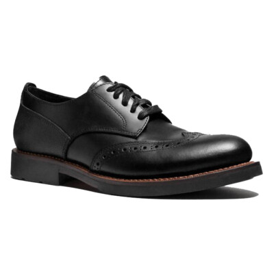 COACH Mens Bleecker Wing Black Leather Wingtip Oxford Shoes