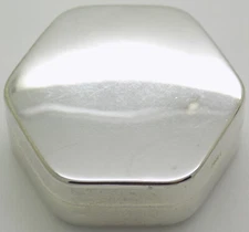 Vintage Italian Handmade Genuine Silver .800 Hexagon Pill Snuff Trinket Box