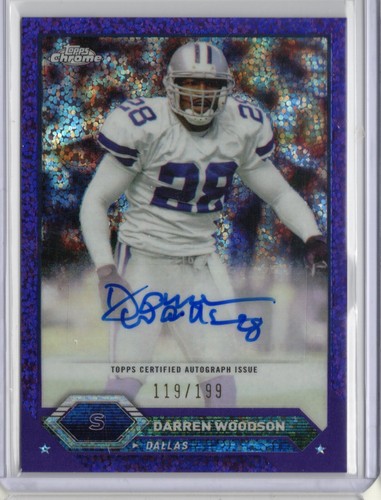 2023 Topps Composite Chrome Darren Woodson PURPLE SPECKLE AUTO AUTOGRAPH 119/199