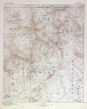 1885 Map of Dahlonega Georgia Topographic Sheet