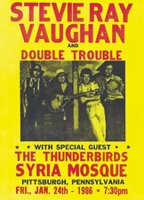 STEVIE RAY VAUGHAN REPLICA CONCERT POSTER QUALITY PHOTO PAPER OR CANVAS R172