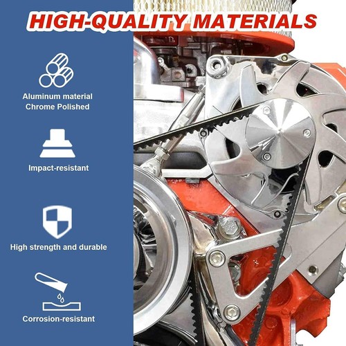 For SBC Chevy 350 5.0L 5.7L Long Water Pump Lwp Aluminum Alternator Bracket Kit - Picture 13 of 20