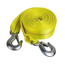 HFS Heavy-Duty Tow Strap with Hooks 10,000-Pound Capacity  Versatile Application