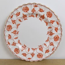 Copeland Spode Colonel Red 8" Salad Plate Gold Edge England Bone China