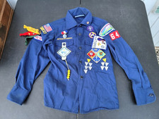 Boy Scouts of America Youth Uniform Shirt Blue Cotton Blend USA Size Medium