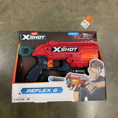 ZURU X-Shot Reflex 6 Foam Dart Blaster Toy Gun Red/Black/Orange 2021 8+