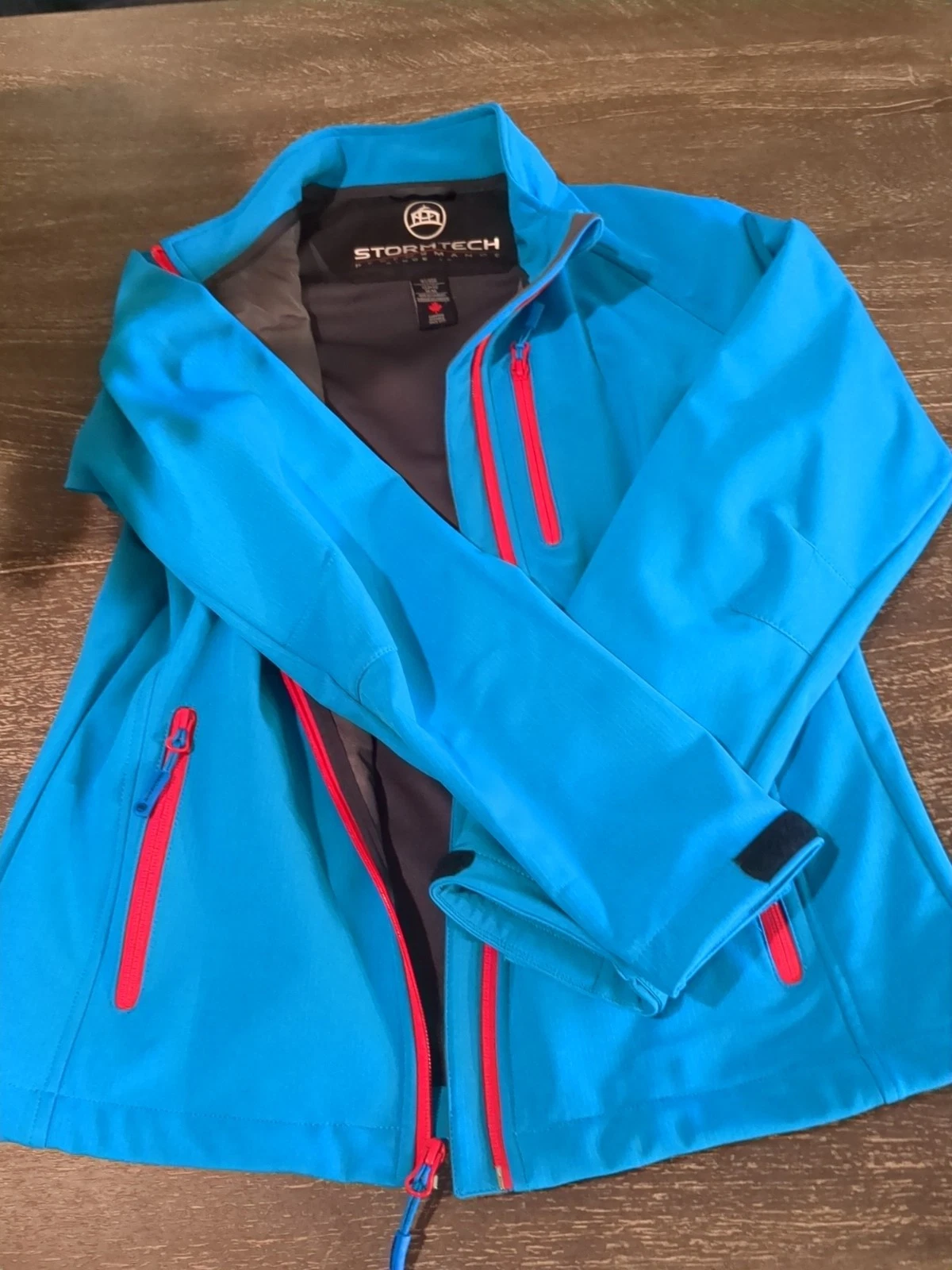 Men's Storm Tech Performance Jacket Blue Size Medium