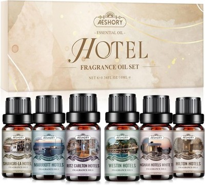 6 x 10ml Hotel Ätherische Öle Set, Luxus Aroma Diffuser Öl Duftöl Essential Oil