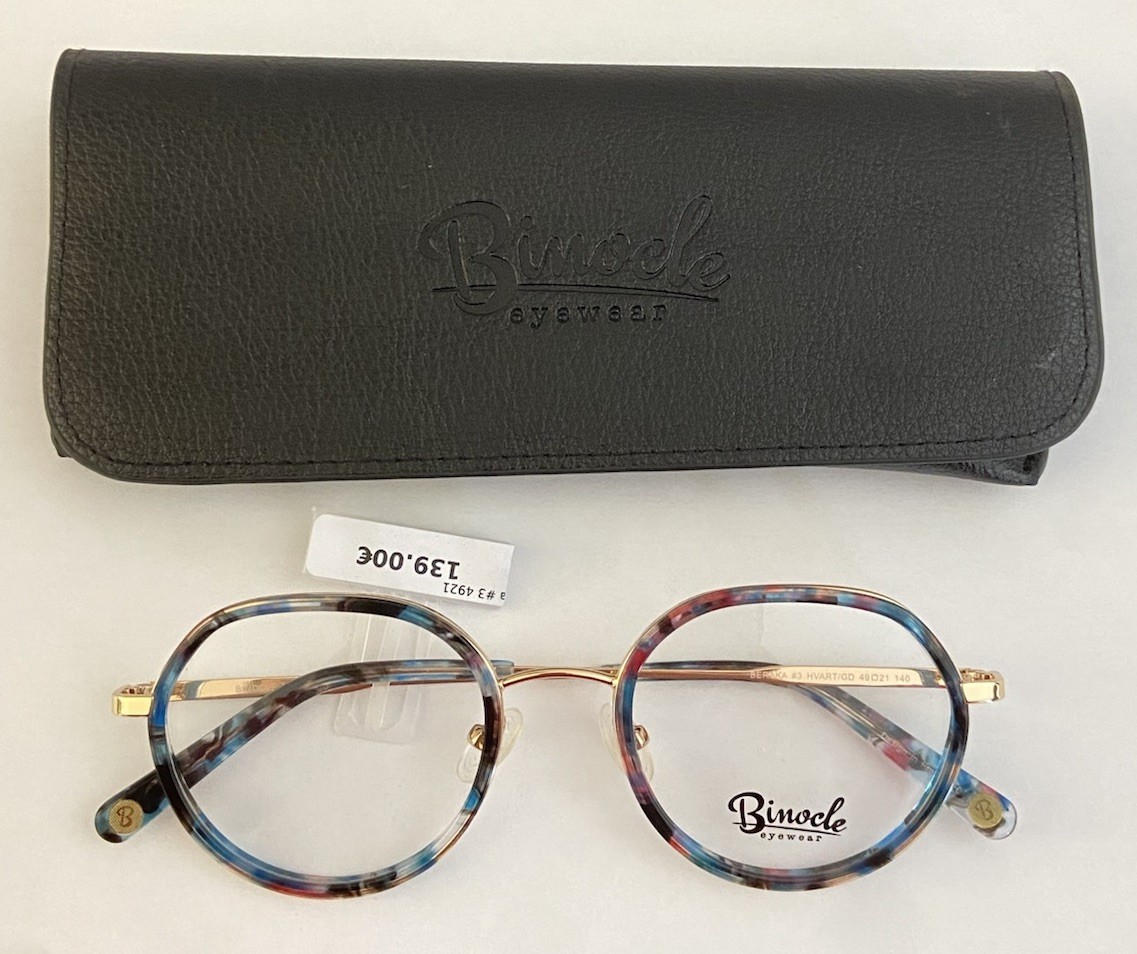 Monture de vue femme Binocle Eyewear Beraka chic en métal doré