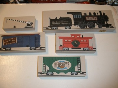 1992年 Cat's Meow Collectibles Hershey's Cat's Meow Hershey Wood Train Shelf Sitter Set | eBay