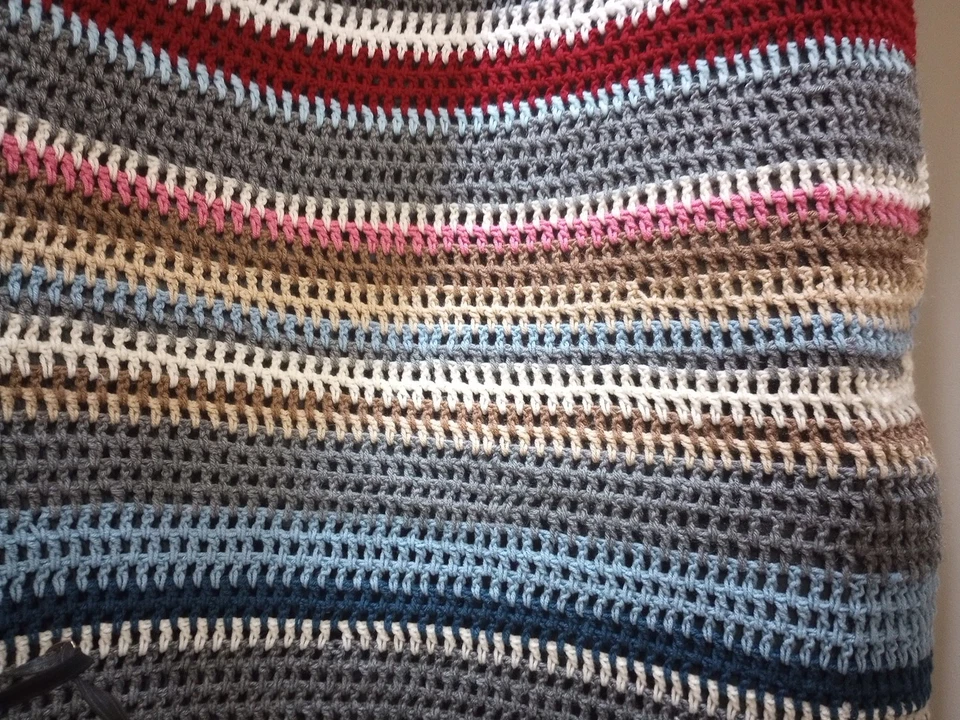 Multicolor Pequeño Afgano Tamaño Perfecto Para Tirar Silla Foto 3 de 4