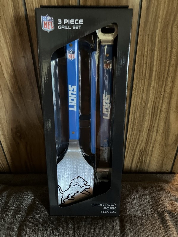 YouTheFan NFL Spirit Series 3-Piece BBQ Grill Set Detroit Lions