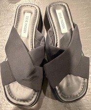 Steve Madden Slinky Sandal Slide Platform Black Womens 9