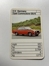 Ace Trump Card Game-Cars Opel Commodore GS/E 1970's