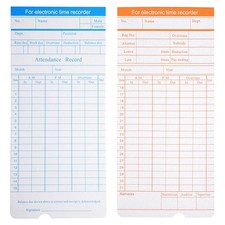 200x Monthly Time Clock Cards Timecard for Employee Attendance Payroll Recorder