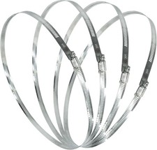 4Pcs Stainless Steel Adjustable Large Hose Clamps 23.6-Inch Diameter Heavy Duty