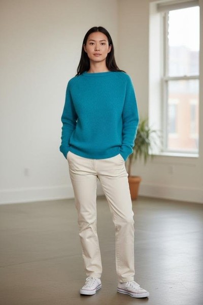 Women Rachel Zoe Sweater Blue Wool M