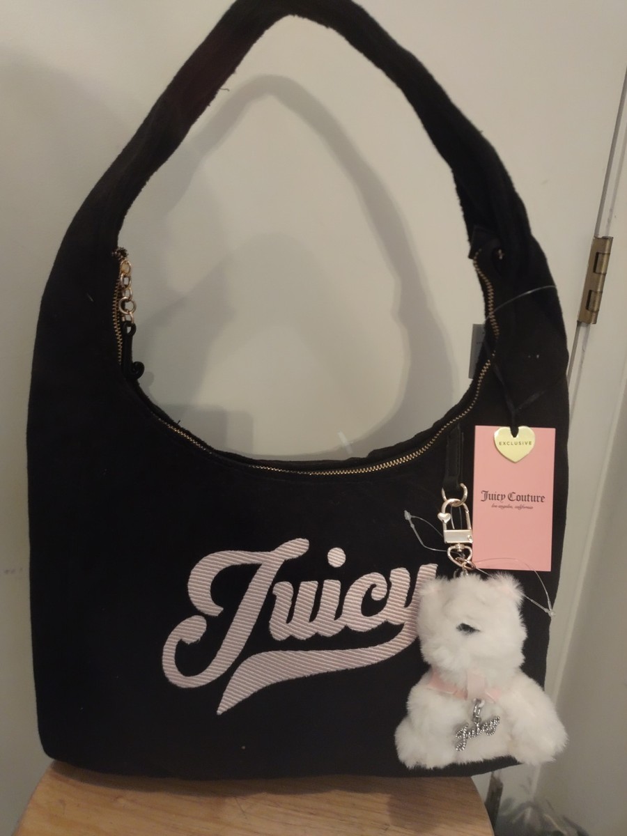 Juicy Couture Liquorice (Black) Too Cute Hobo Shoulder Bag with