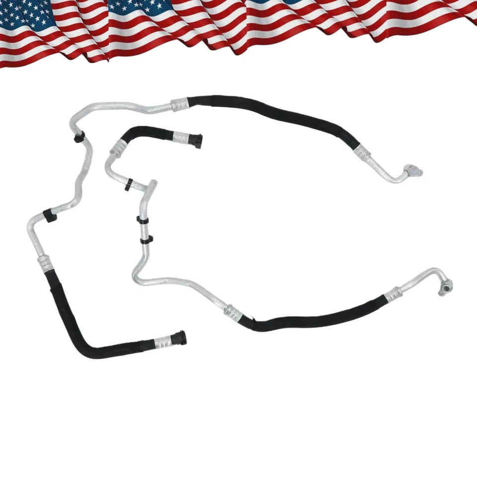 2x Entrada y salida de tubo de manguera de línea de enfriador de aceite del motor para BMW 535i 640i 17227636879 Foto 2 de 4