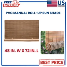 Outdoor Sun Shade Blind Roll UP Cordless Patio UV Window Protection Reduce Heat